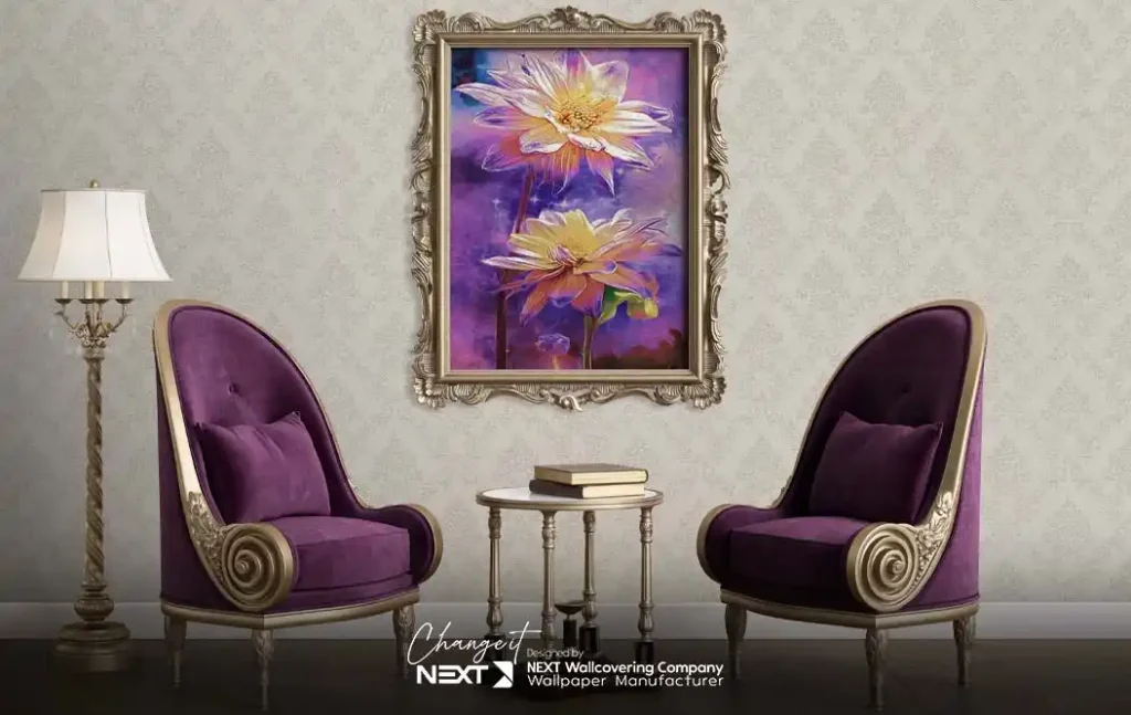 کاغذ دیواری کلاسیک برای پذیرایی