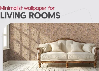 کاغذ دیواری شیک و ساده برای سالن پذیرایی