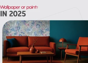 کاغذ دیواری یا رنگ