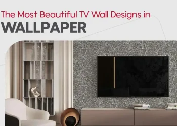 زیباترین طرح های کاغذ دیواری پشت تلویزیون