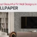 زیباترین طرح های کاغذ دیواری پشت تلویزیون