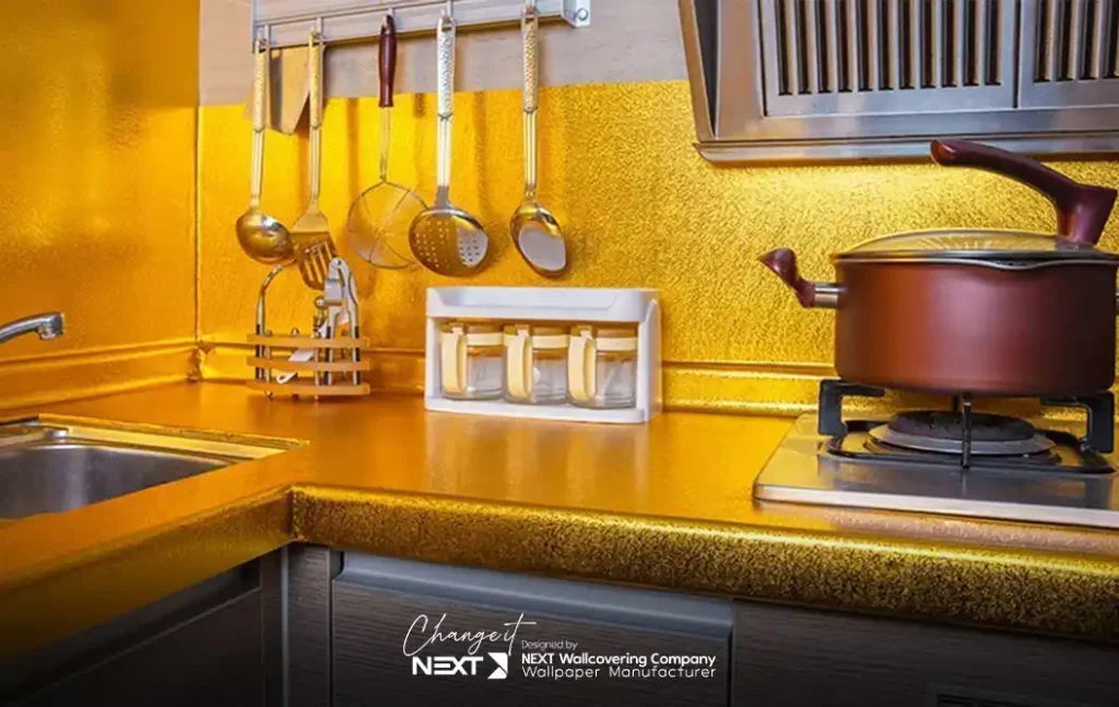 کاغذ دیواری لاکچری برای آشپزخانه