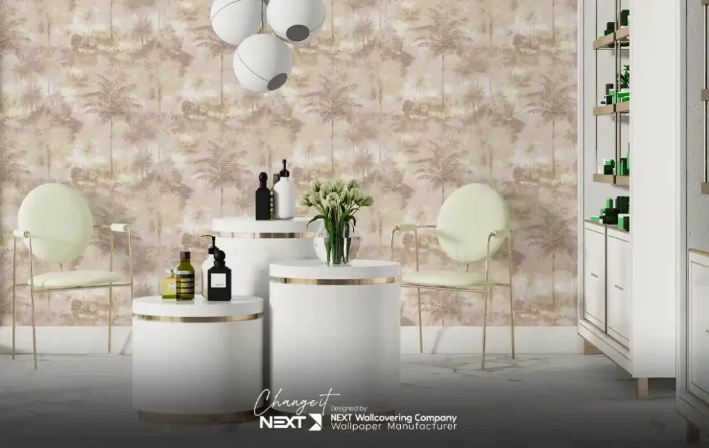 کاغذ دیواری برای سالن زیبایی