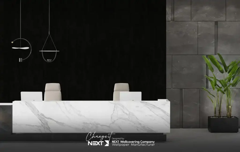 کاغذ دیواری ساده برای اتاق کار