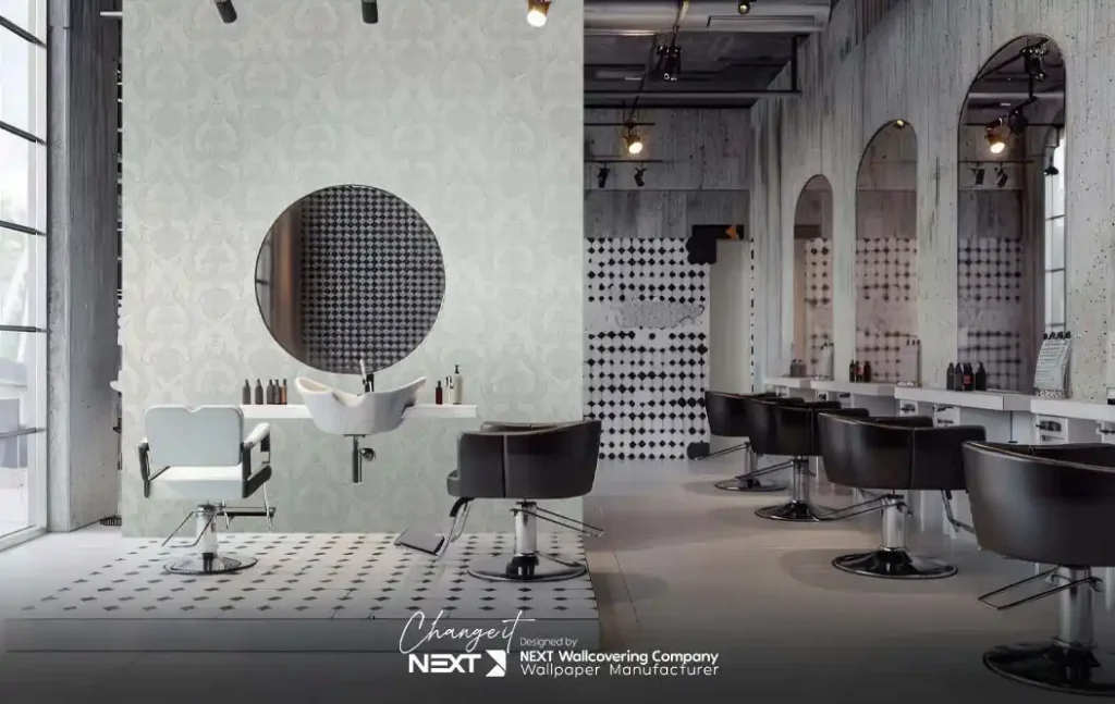 کاغذ دیواری برای آرایشگاه زنانه