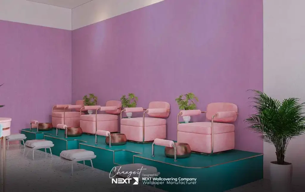 کاغذ دیواری برای سالن زیبایی بزرگ