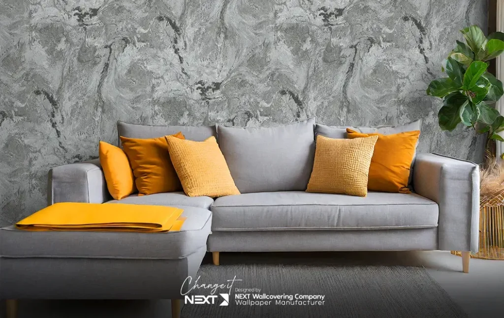 ترکیب رنگ طوسی و زرد