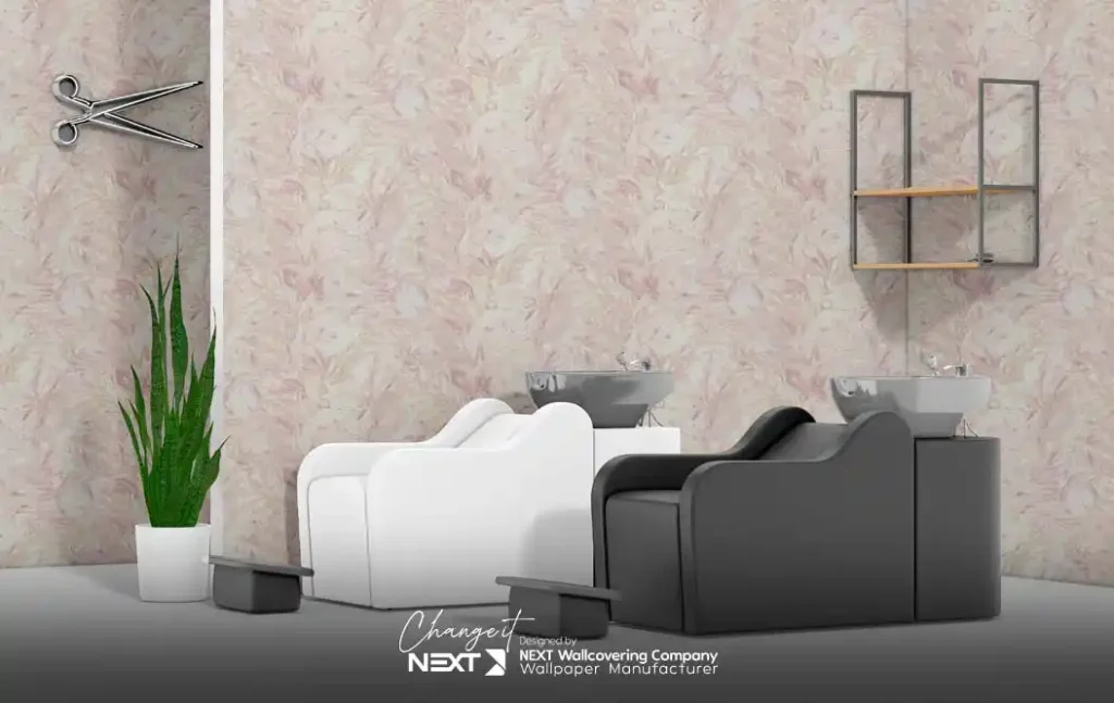 کاغذ دیواری لوکس و لاکچری برای سالن زیبایی