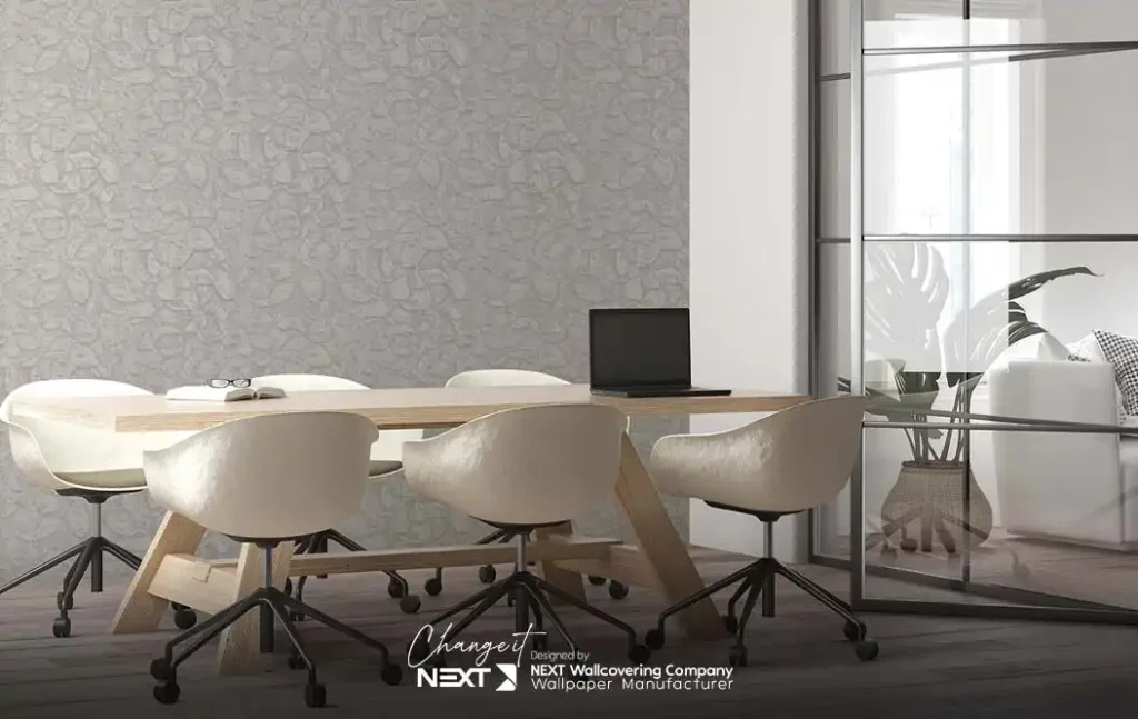 کاغذ دیواری طرح سنگ برای اتاق جلسه