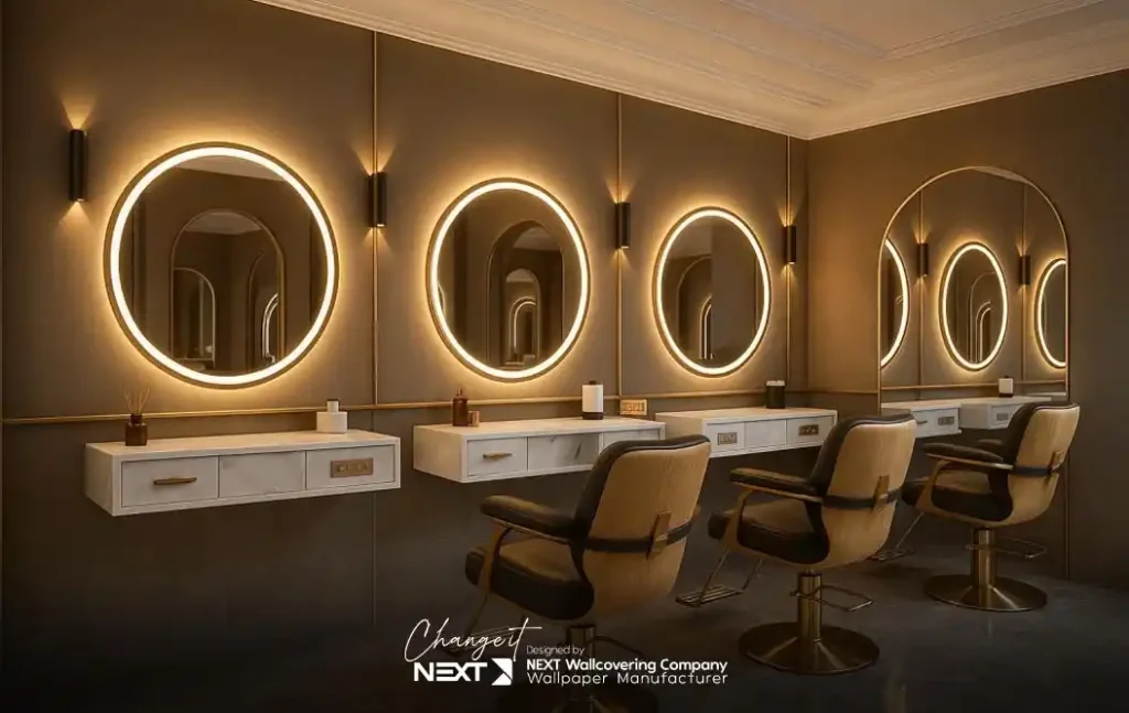 بهترین رنگ برای کاغذ دیواری سالن زیبایی