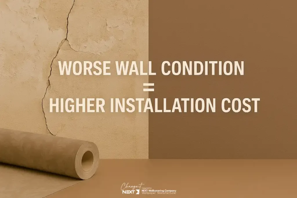 ترمیم زیاد دیوار موجب افزایش قیمت نصب کاغذ دیواری خواهد شد.