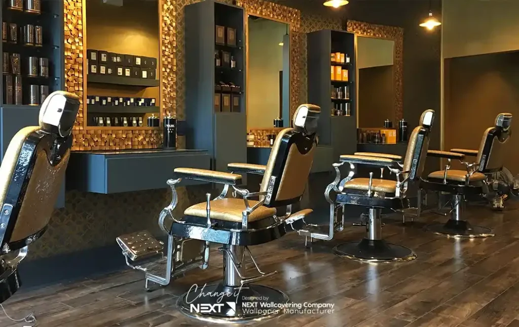 دکوراسیون آرایشگاه مردانه کلاسیک