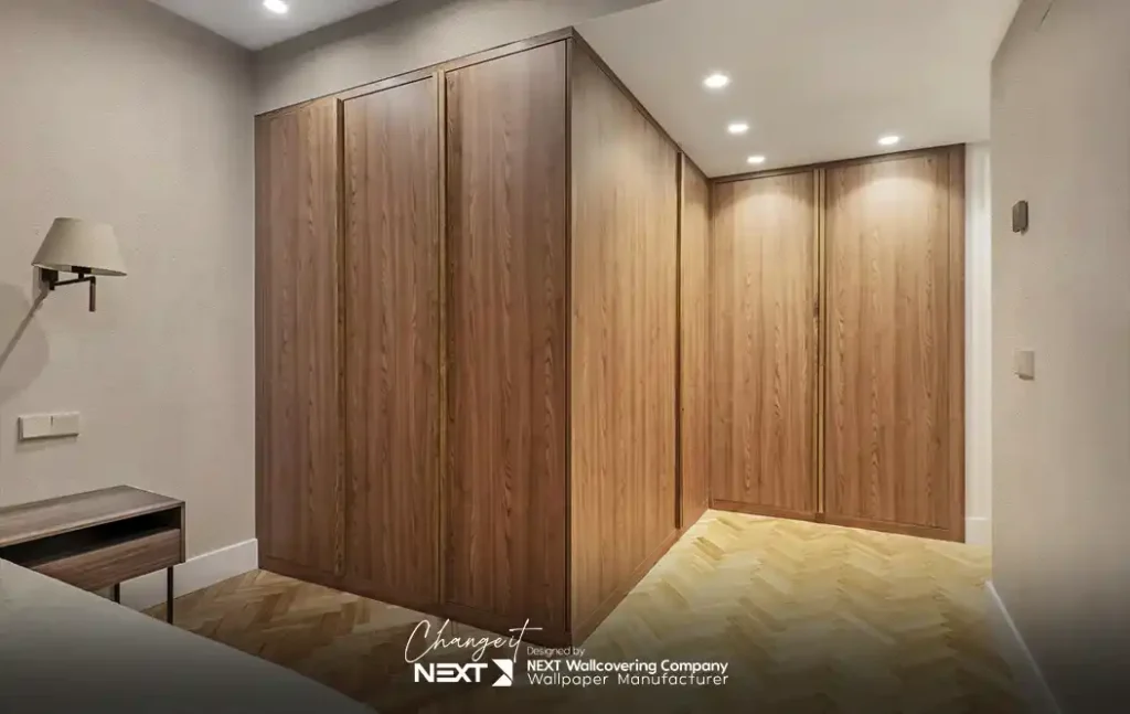 دکوراسیون اتاق خواب کوچک با کمد دیواری