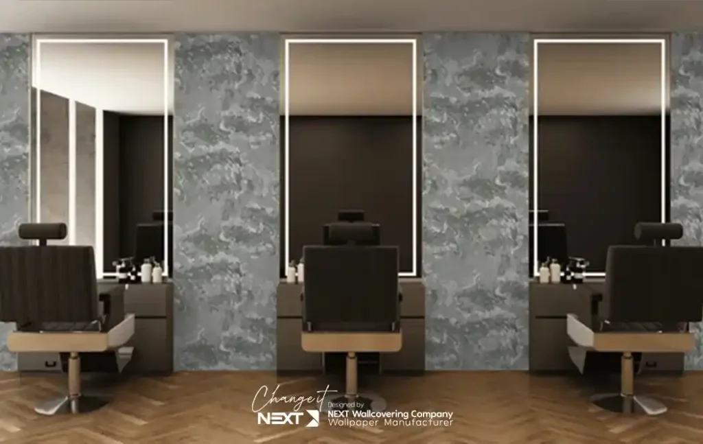 استفاده از آینه قدی در دکوراسیون آرایشگاه مردانه