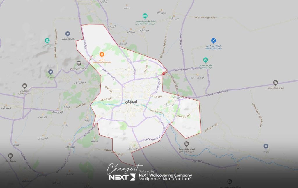 مناطق معروف اصفهان برای خرید کاغذ دیواری با قیمت مناسب