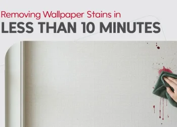 تمیز کردن کاغذ دیواری